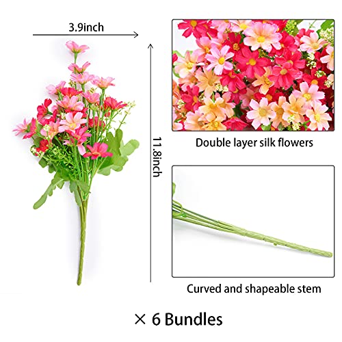 Purple Daisy Artificial Flowers for Outdoors UV Resistant R3711