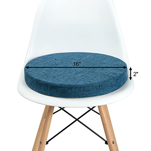 Tromlycs Round Chair Seat Cushion Pad 16 inch Non Slip Foam, Gray D238