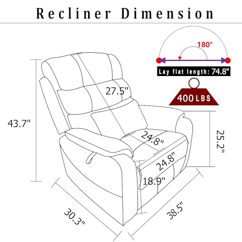 Power Lift Recliner Chair for Elderly Adults with Massage Heat, 400 LBS W51422
