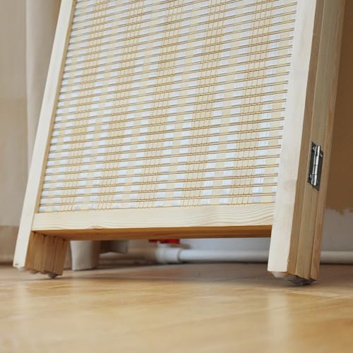 Bamboo Room Divider Screen 5 Panel Folding, 67"H x 76.75"W K9269