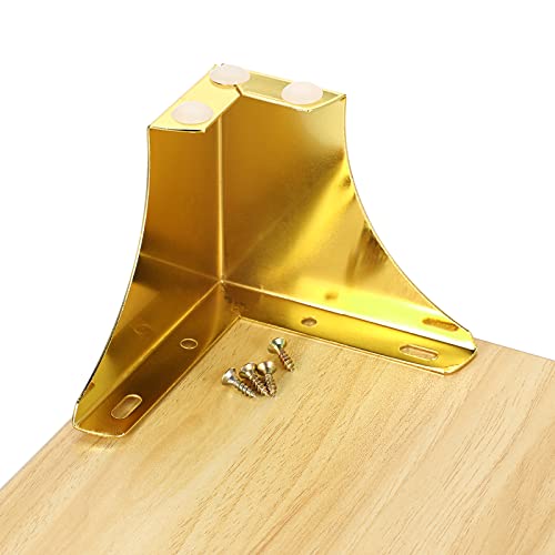 4Pcs 10CM Modern Metal Furniture Sofa Cabinet Legs with Mounting Screws, Silver L291810