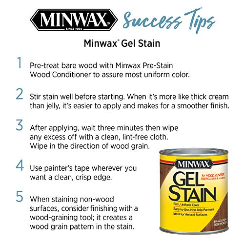 Minwax Gel Stain, Mahogany, 1/2 Pint B87017