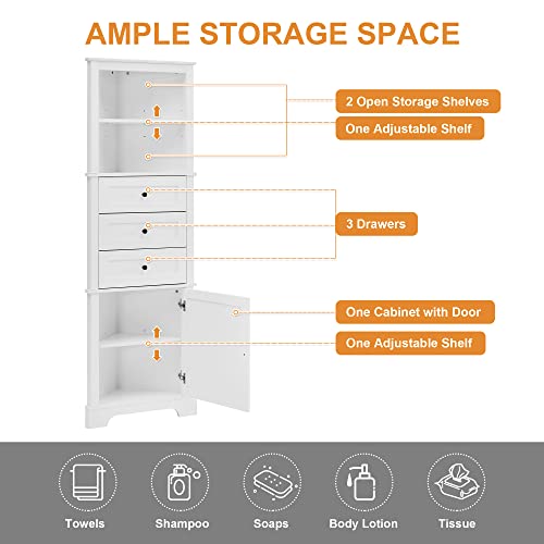 Anwick Tall Corner Cabinet with Doors and Adjustable Shelves, Green Z752