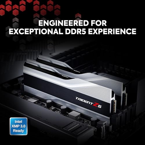 G.SKILL Trident Z5 DDR5 RAM 32GB (2x16GB) 6000MT/s CL36 Desktop Memory - Metallic Silver U774