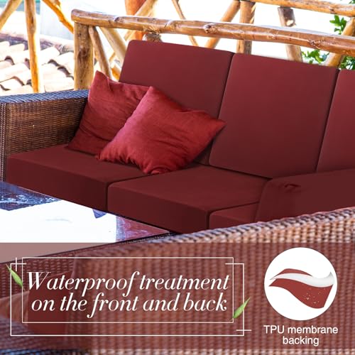 Set of 4 Waterproof Stretch Cushion Covers for Sofa Seat (Sand) K7138