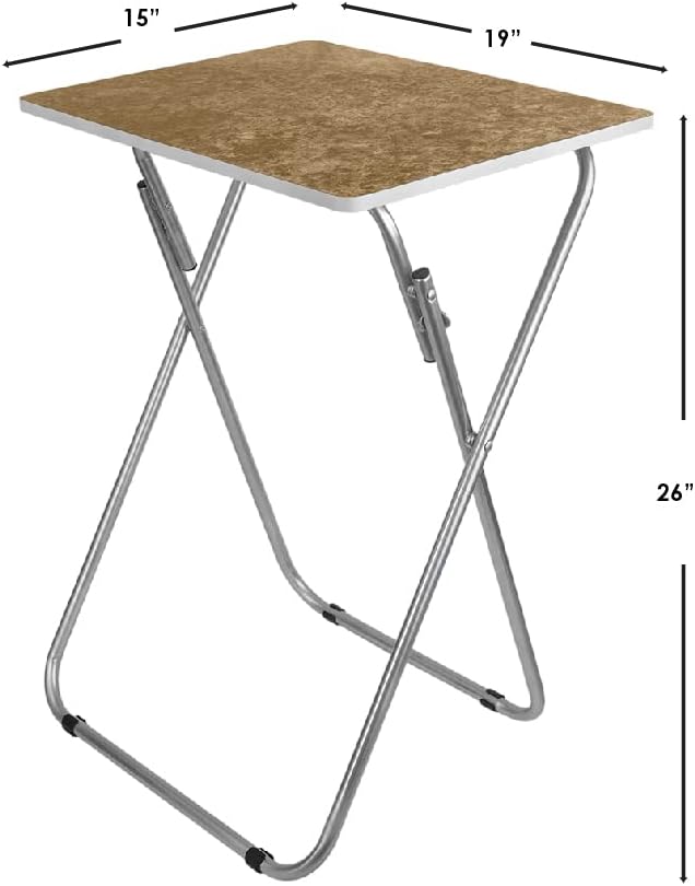 Home Basics Folding TV Tray Table, Brown U18762