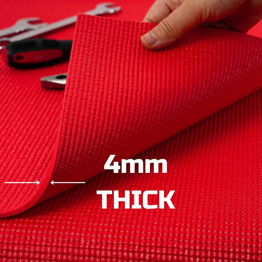 Tool Box Liner 16 inch x 18 ft, Heavy Duty Red Non-Slip Foam Mat L943059