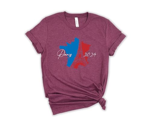 Eiffel Tower Olympic Games Shirt, France 2024 T-shirt, V-Neck T3332
