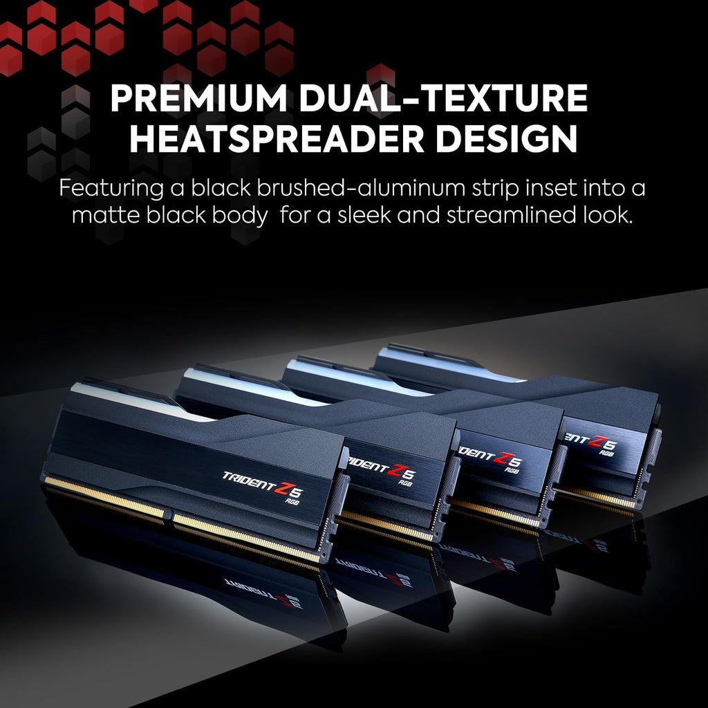 G.SKILL Trident Z5 RGB DDR5 RAM 32GB (2x16GB) 5600MT/s CL28 Desktop Memory UDIMM Matte Black R30838