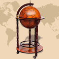 Globe Bar Wine Stand 16th Century Italian Replica Liquor Cabinet, Globe Wine Bar Stand for Living Room, Dining Room, Home Eucalyptus Wood