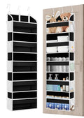 1 Pack Over The Door Storage Organizer with 5 Pockets 10 Mesh Pockets, 44 lbs Weight Capacity Door Hanging Organizers and Storage for Bedroom,Bathroom,Nursery,Kidroom,Babyroom