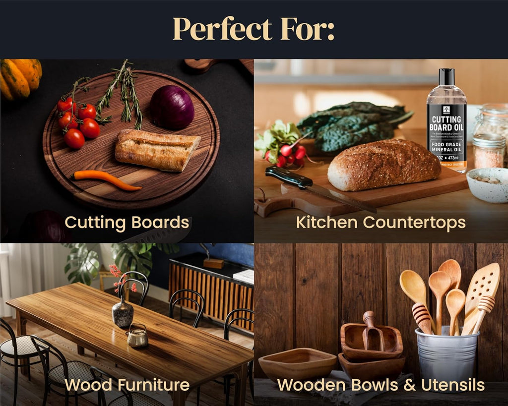 Food Grade Mineral Oil 16 Oz for Butcher Blocks and Cutting Boards D864