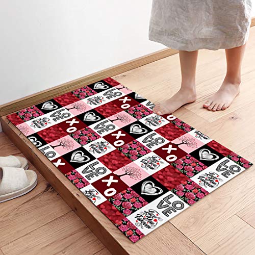 Valentine's Day Front Door Mat with Rose Love Tree Design X995