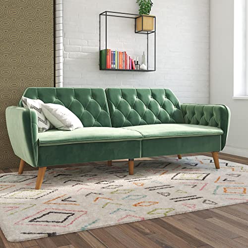 Novogratz Tallulah Memory Foam Futon Convertible Couch, Camel O490