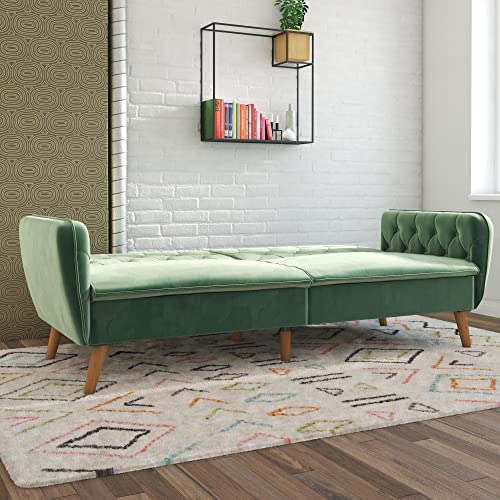 Novogratz Tallulah Memory Foam Futon Convertible Couch, Camel O490