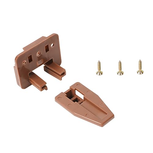 5Pcs Drawer Guides Plastic Drawer Slides Guides with 15 Screws Furniture Replacement Slides Parts Drawer Track Guide Brackets Drawer Rail for Dresser Cabinet Closet, White