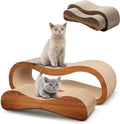 2 in 1 Cat Scratcher Cardboard Lounge Bed Cat Scratching Post Durable Board Pads Prevents Furniture Damage Cat Beds for Indoor Cats Infinity Shape