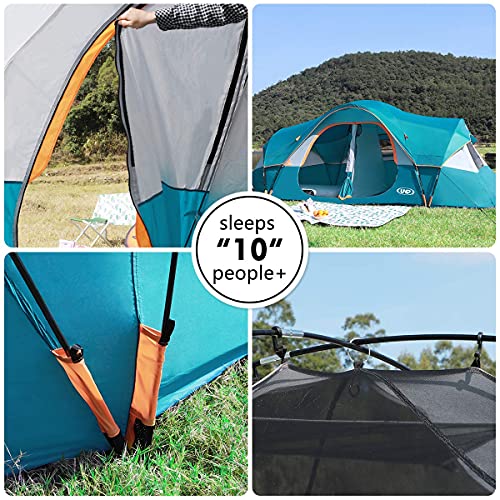 UNP Camping Tent 10-Person Family, 2 Room, Waterproof K578910