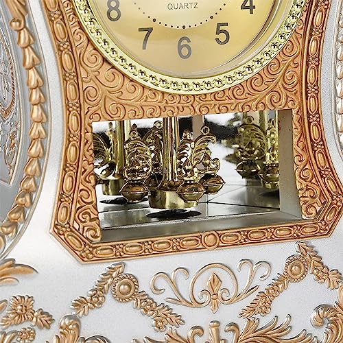 Wnvivi Vintage Table Clock Antique Desk Alarm Clock White S660
