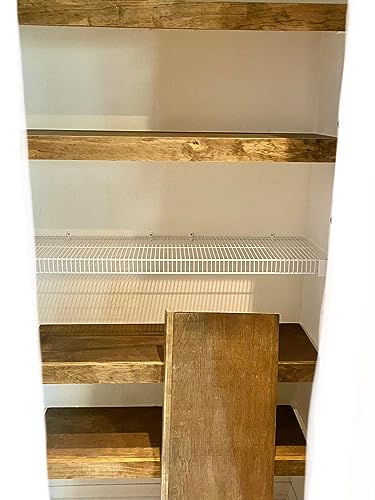 Crafted Palm Wire Rack Cover for Wood Shelving, 40 Inch, Jacobean K38828