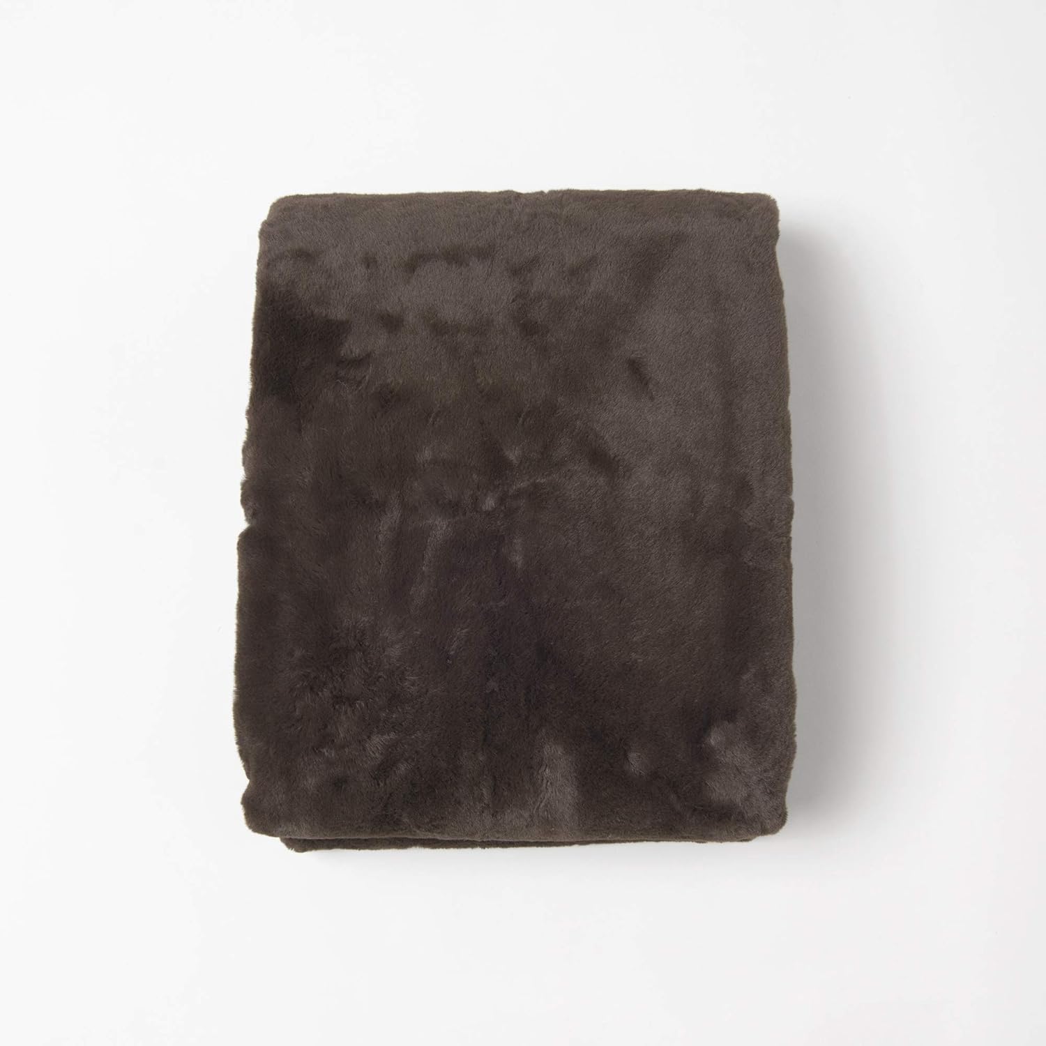Luxe Faux Fur Throw - Chocolate - 58" W x 60" L R113458