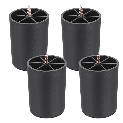 OwnMy 4PCS 3 Inch Plastic Furniture Legs Screw-in Replacement Kit K8056