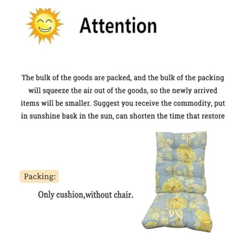 SEAHOME Tufted Rocking Chair Cushion Set with Ties M9792