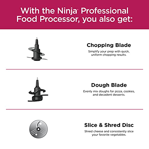 Ninja Professional Plus Food Processor 850W with Auto-iQ, 9-Cup, Silver Stainless (Renewed) O565130