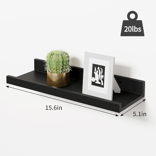 Fixwal Floating Shelves Set of 8, Rustic Brown V55231