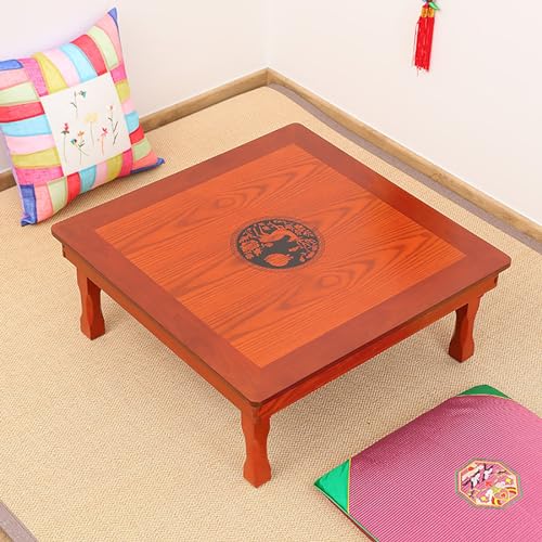 Folding Square Table Korean Solid Wood Coffee Table for Tatami T2672