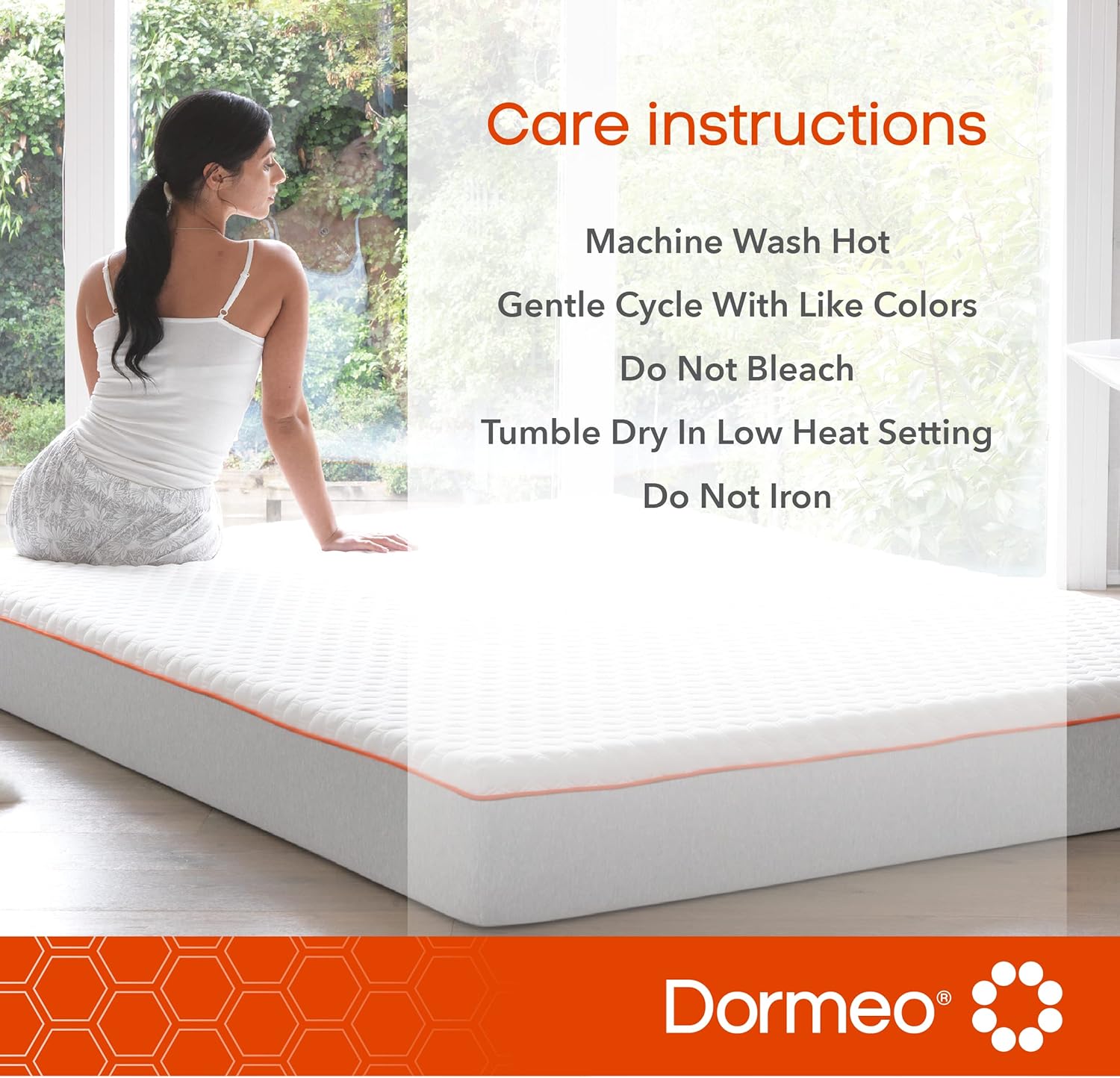 Dormeo Queen Mattress Topper with Waterproof Protector Bundle E166736