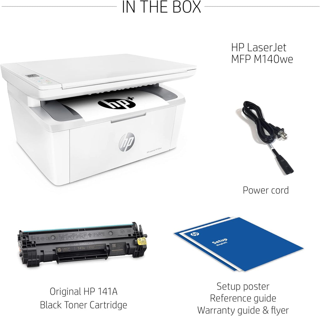 HP LaserJet MFP M140we All-in-One Wireless Black & White Printer with HP+ and 6 Months Instant Ink V3159