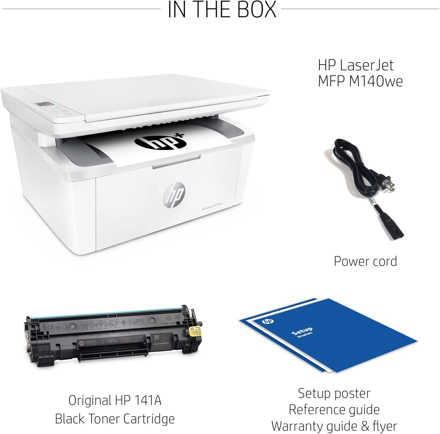 HP LaserJet MFP M140we All-in-One Wireless Black & White Printer with HP+ and 6 Months Instant Ink V3159