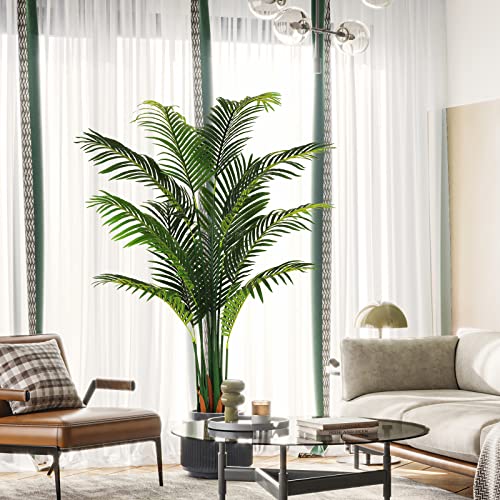 VIAGDO Artificial Palm Tree 5ft Tall Fake Plant with 11 Detachable Trunks Indoor Decor M2351