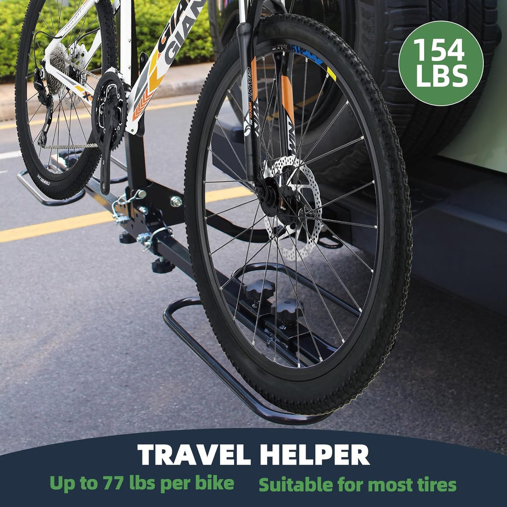 Hitch Mount Bike Rack 2-Bike Smart Tilting Platform for Cars Trucks SUVs A348717