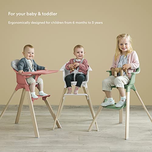 Stokke Clikk High Chair, Midnight - All-in-One with Tray + Harness, for 6-36 Months C6622