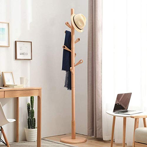 Self-supporting Oak Coat Rack 179 cm Vintage Style L20540