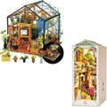 Rolife DIY Miniature Dollhouse Greenhouse Kits and DIY Sunshine Town Book Nook Kits