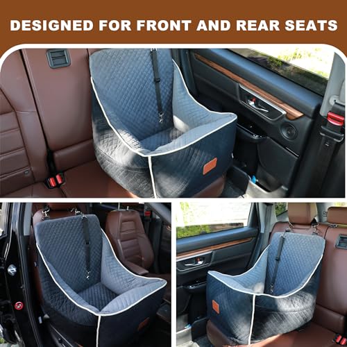 Dog Car Seat for Small Dogs, Detachable & Washable Booster Seat, Black V12269