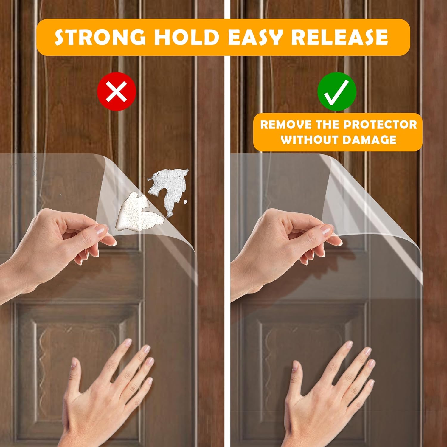 Heavy Duty Door Protector from Dog Scratching, PVC Anti Scratch Furniture Protector, 2-Pack 40" x 16" E61716