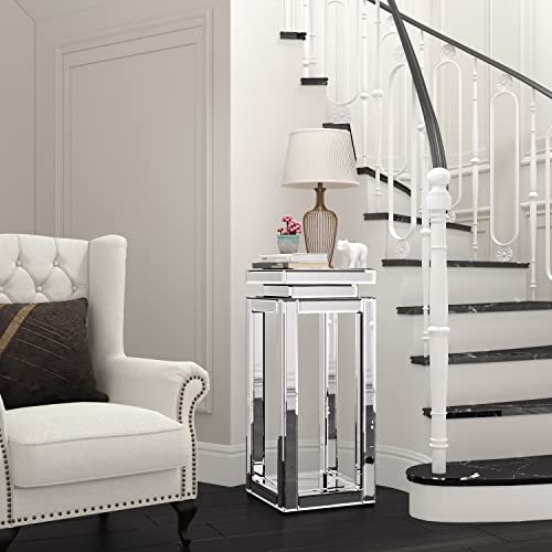 ENENE Mirrored End Table Crushed Diamond Coffee Table A67084