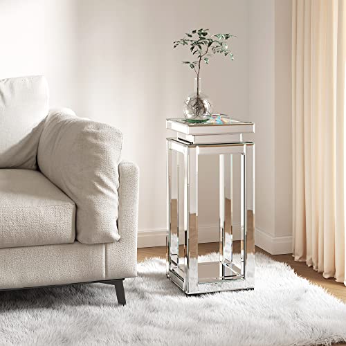 ENENE Mirrored End Table Crushed Diamond Coffee Table A67084