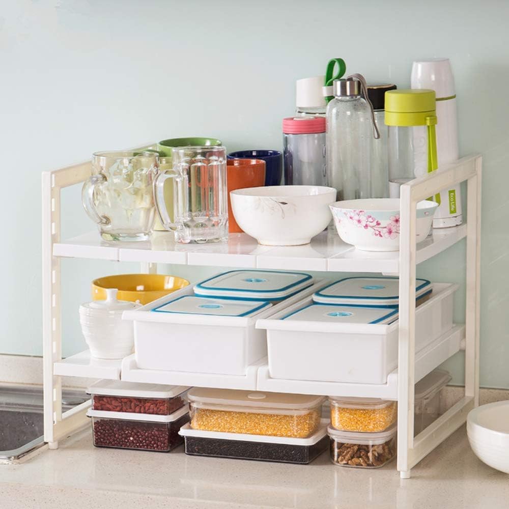 Expandable 2 Tier Under Sink Organizer for Kitchen and Bathroom P31787