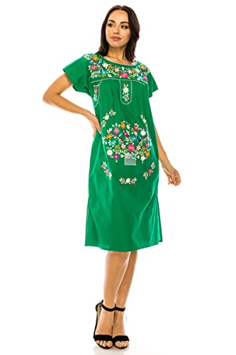 Women Embroidered Mexican Bohemian Long Dress M711515