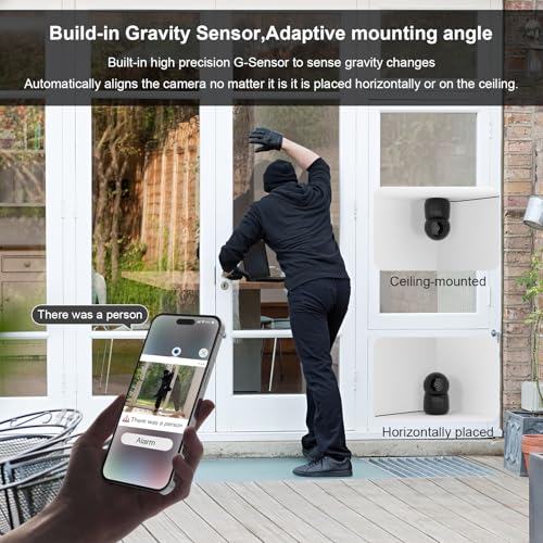 Pet Camera Indoor 2K Wireless 360° Auto Tracking, 2 Pack A666