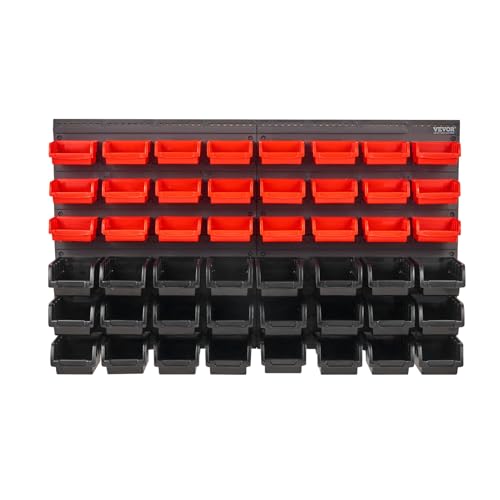 VEVOR 48-Bin Wall Mounted Storage Bins Parts Rack Organizer U57306