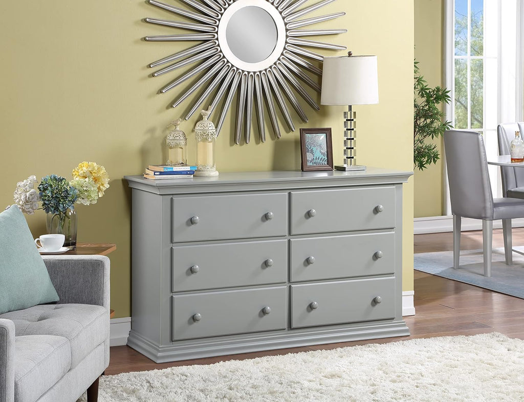 Suite Bebe Universal Double Dresser Gray with Anti-Tip Kit C840430