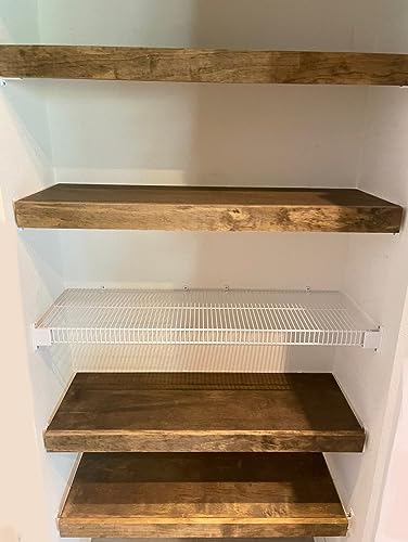 Crafted Palm Wire Rack Cover for Wood Shelving, 40 Inch, Jacobean K38828