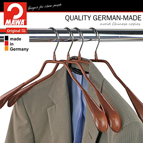 Mawa by Reston Lloyd BodyForm Non-Slip Clothes Hanger for Jackets, Suits and Coats, White, Set of 2 P68445