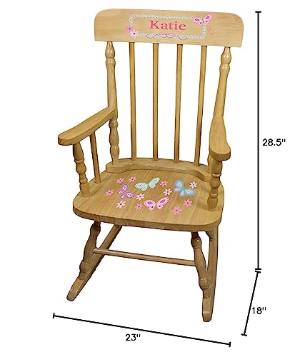 Personalized Natural Childrens Rocking Chair S453